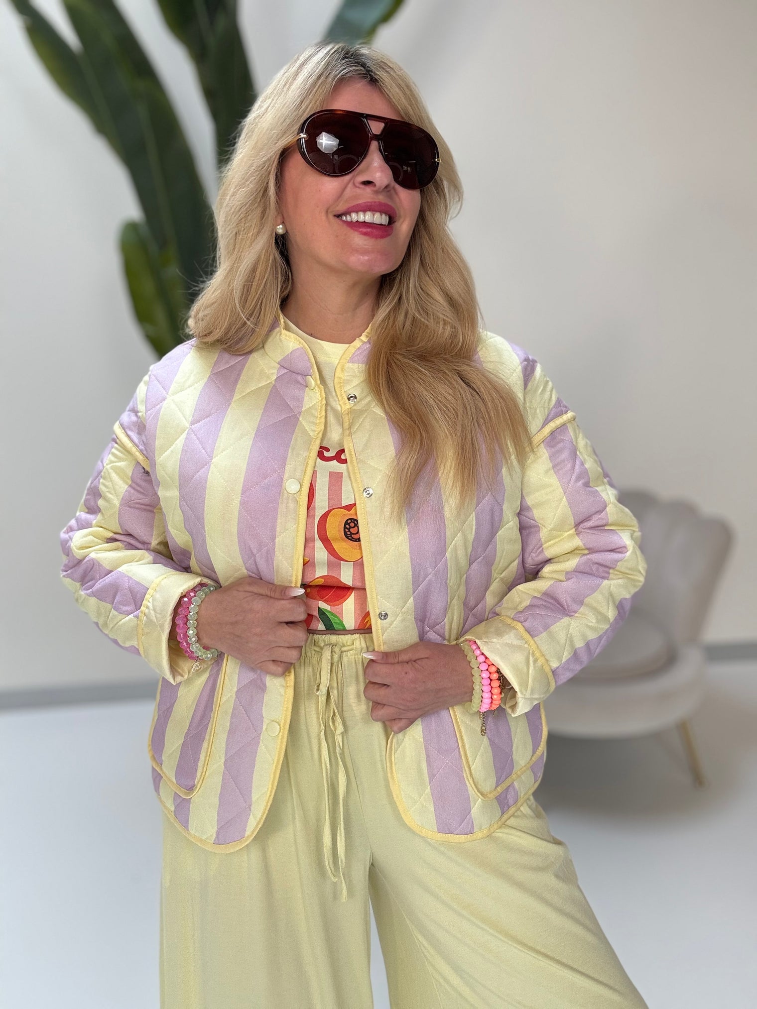 Jacke Flieder gelb  Puffer