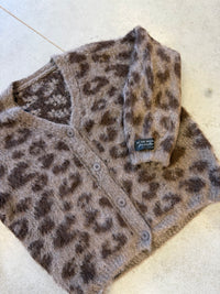 Strickjacke mit Knopfleiste taupe/chocolate LEO
