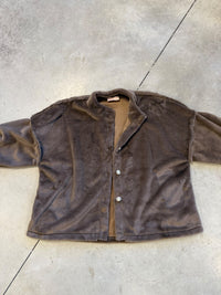 Teddyjacke Braun mit goldenen Knöpfen