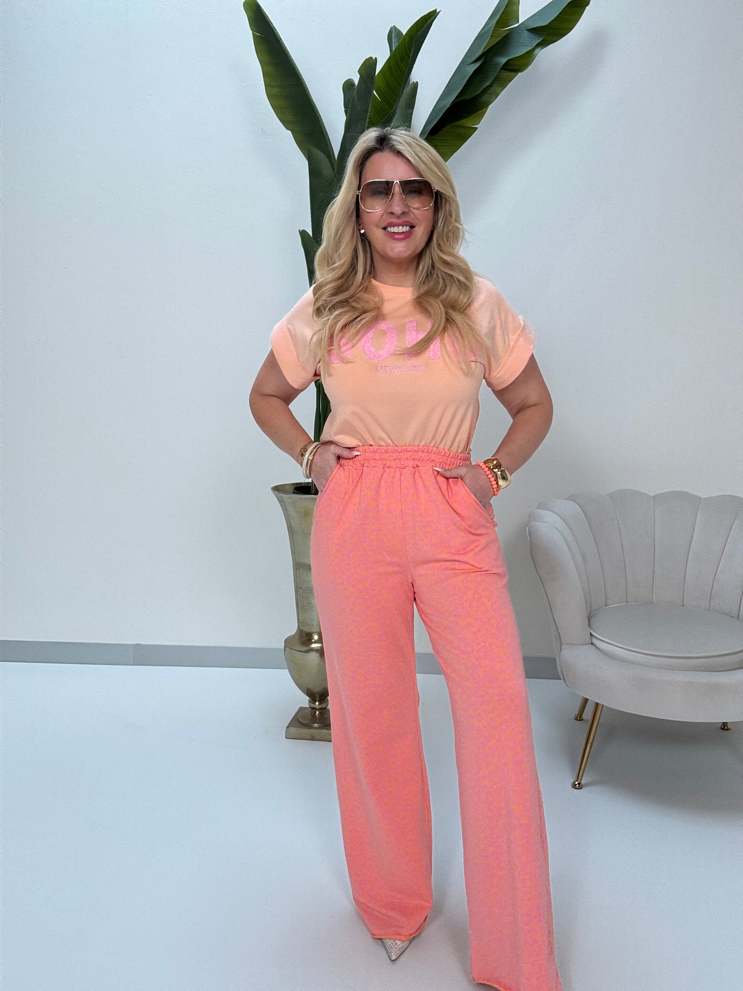 Hose rosa Peach  LEO Sweaty