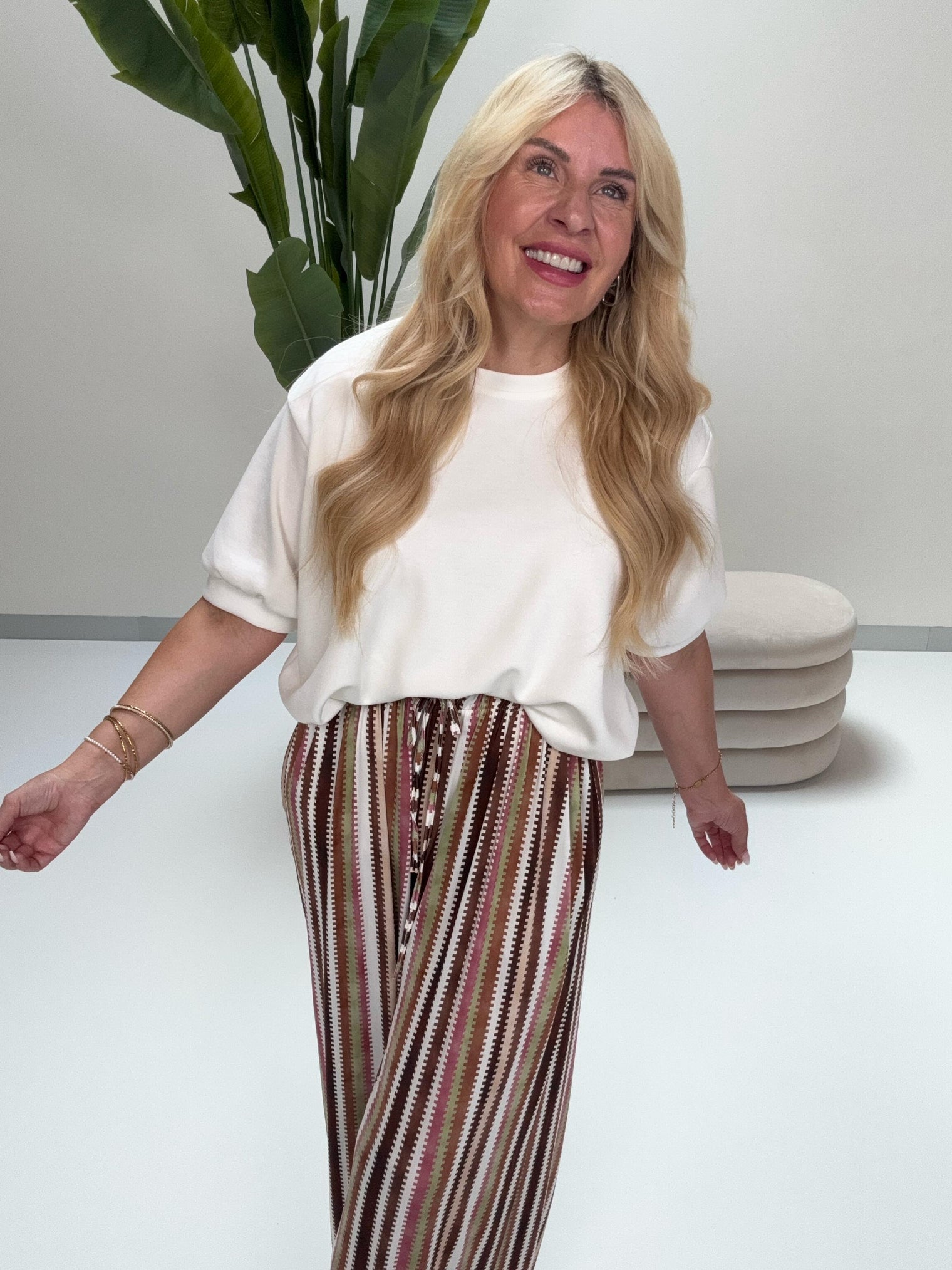 Butterstoff Shirt CROPPED COOLNESS cremeweiß