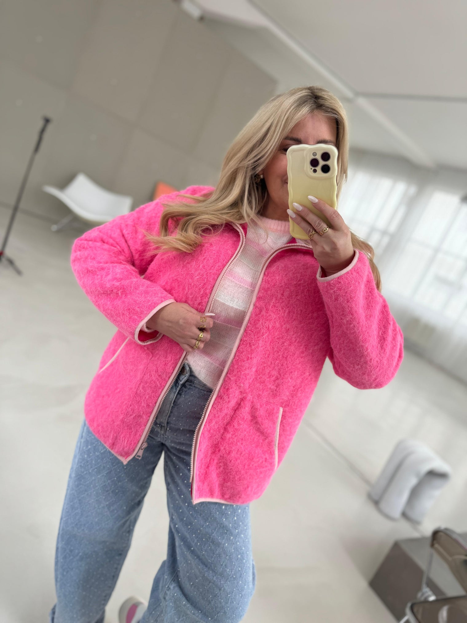 Jacke WARM FEELING pink/pflaume