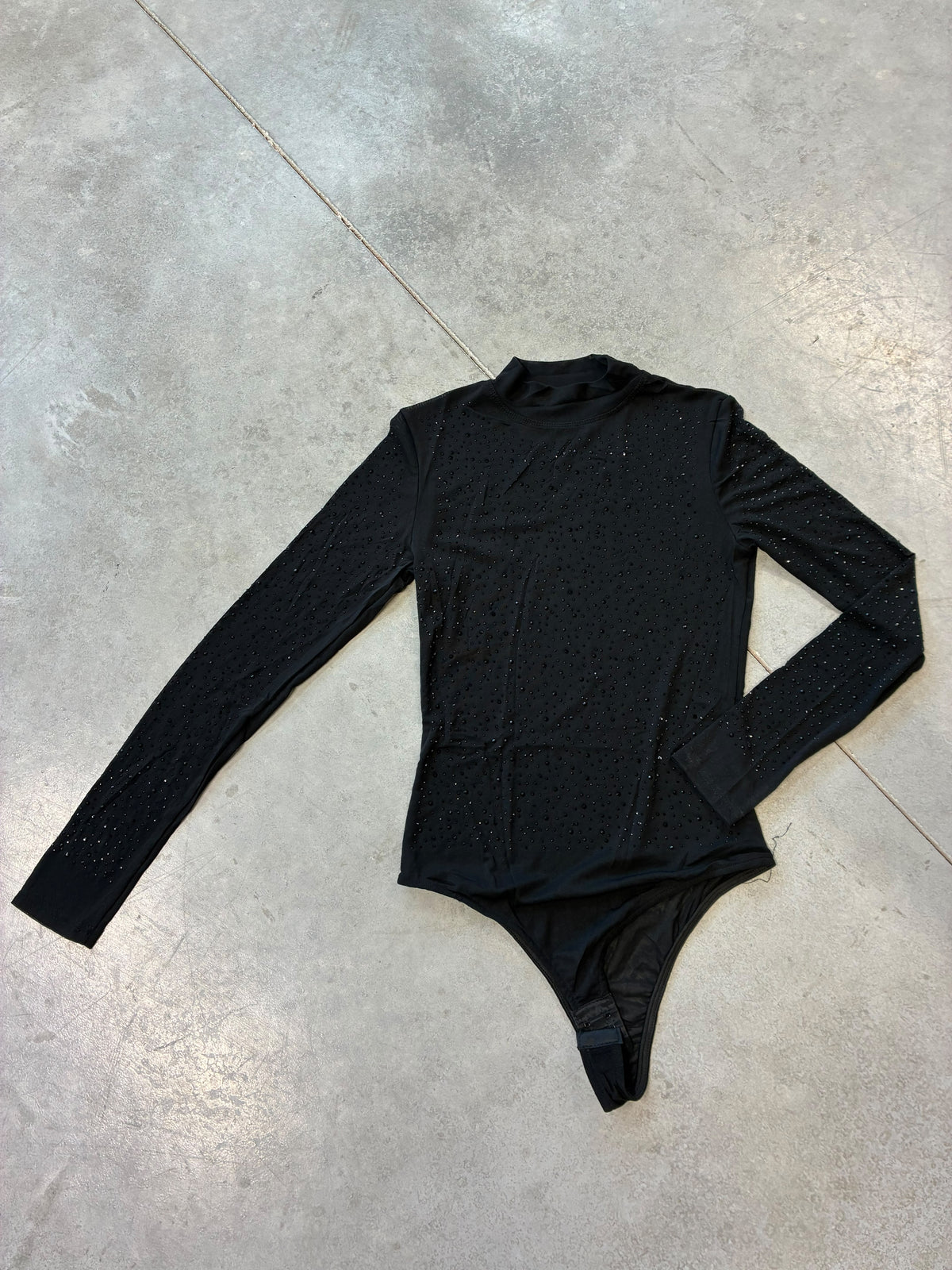 Mesh Body transparent SPARKLE MOMENT schwarz