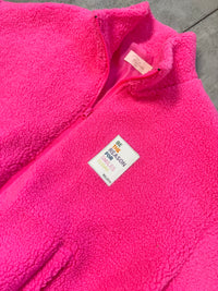 TEDDY Jacke mit Reißverschluss & Patch BE THE REASON pink