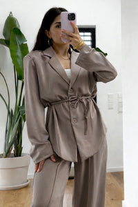 Blazer rosa FEMME FATALE taupe