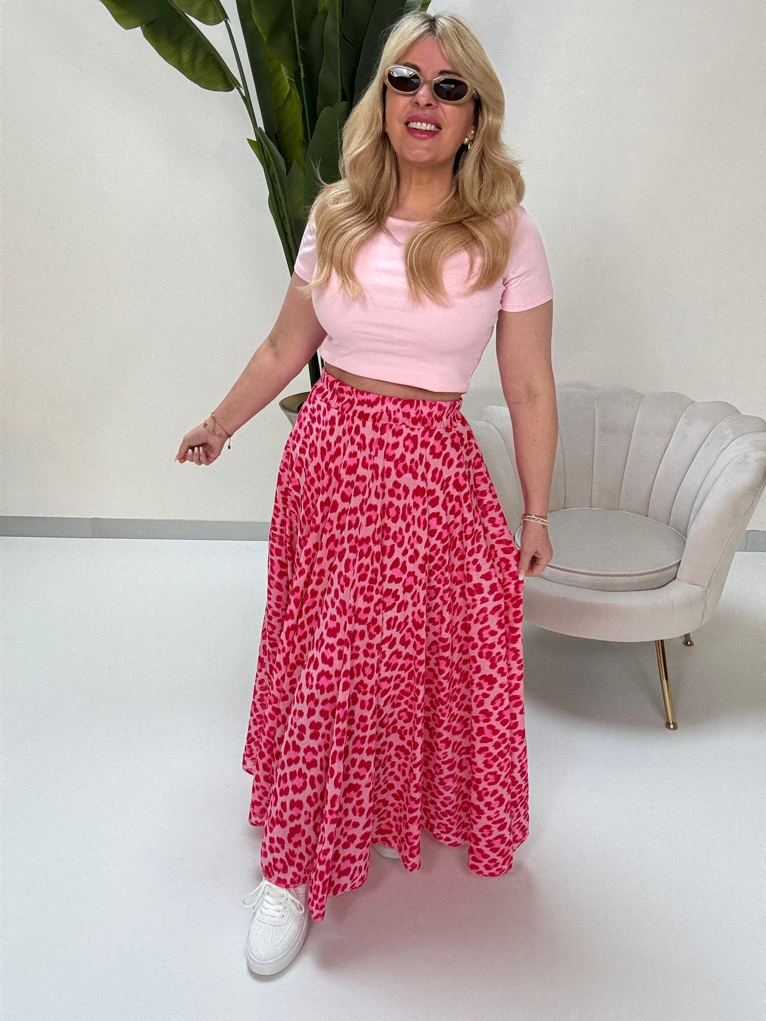 Rock hell rosa LEO POWER rot/pink