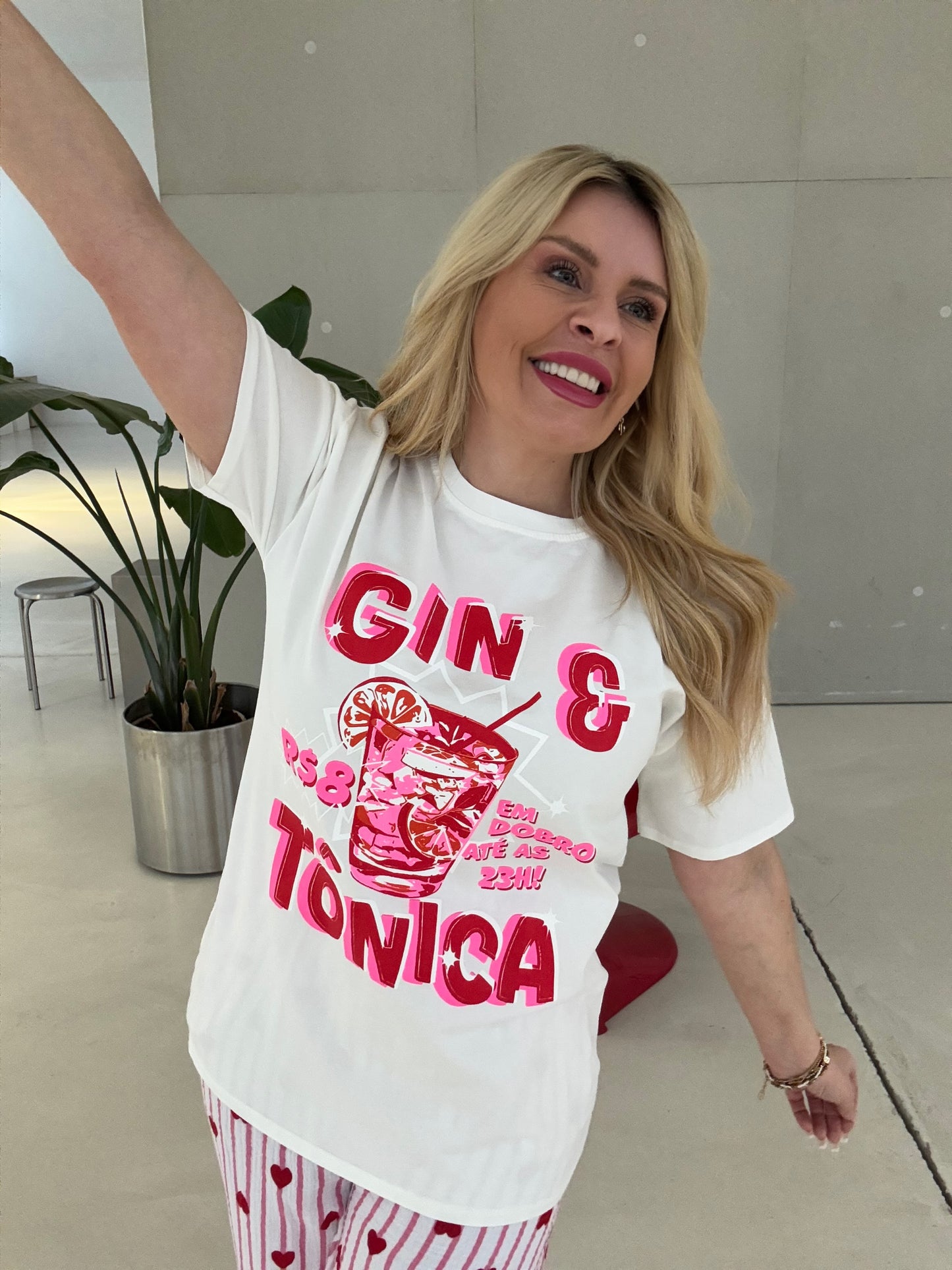 Statement Shirt weiß GIN & TONIC