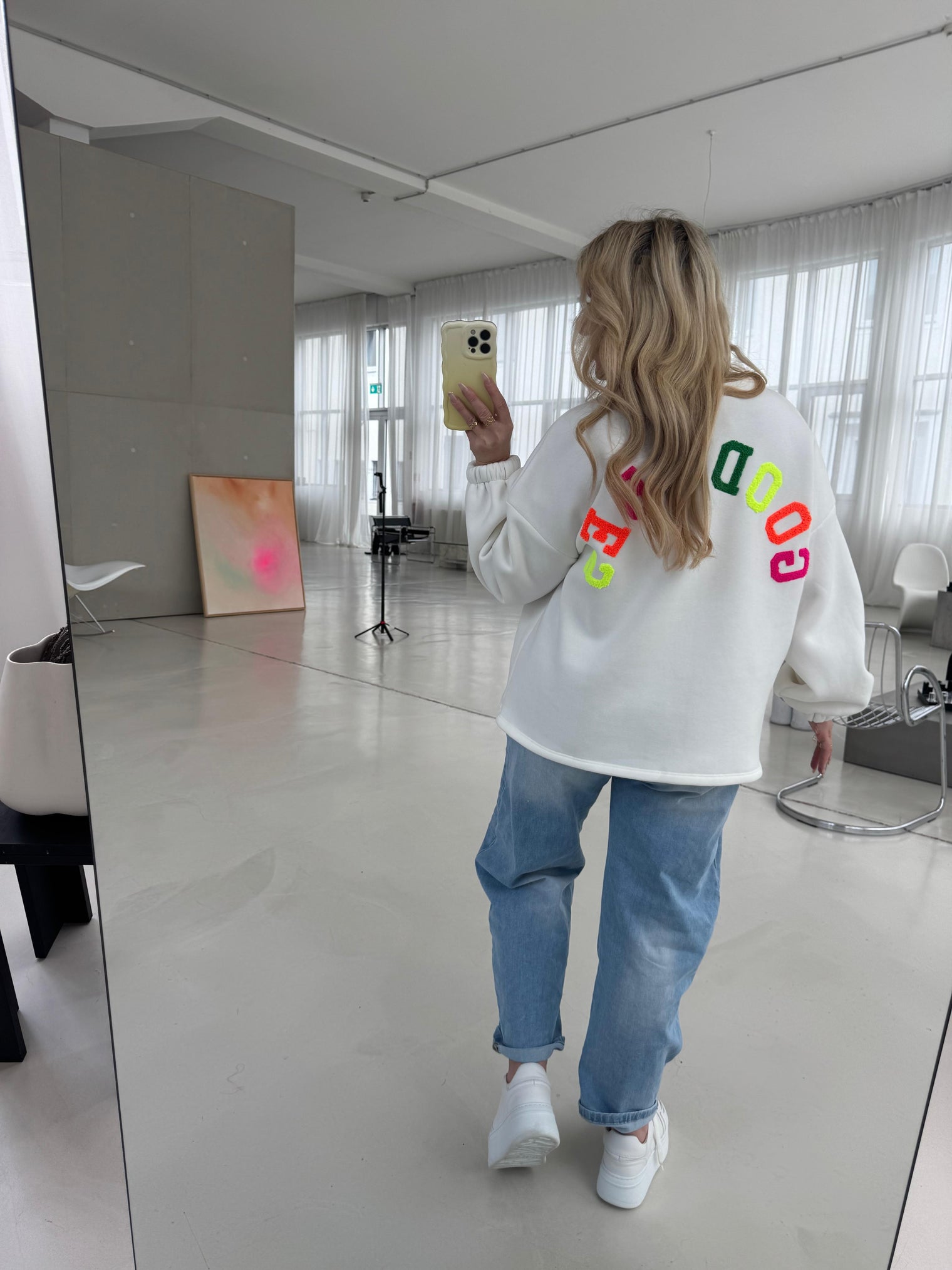 Sweaterweiß GOODVIBES rainbow
