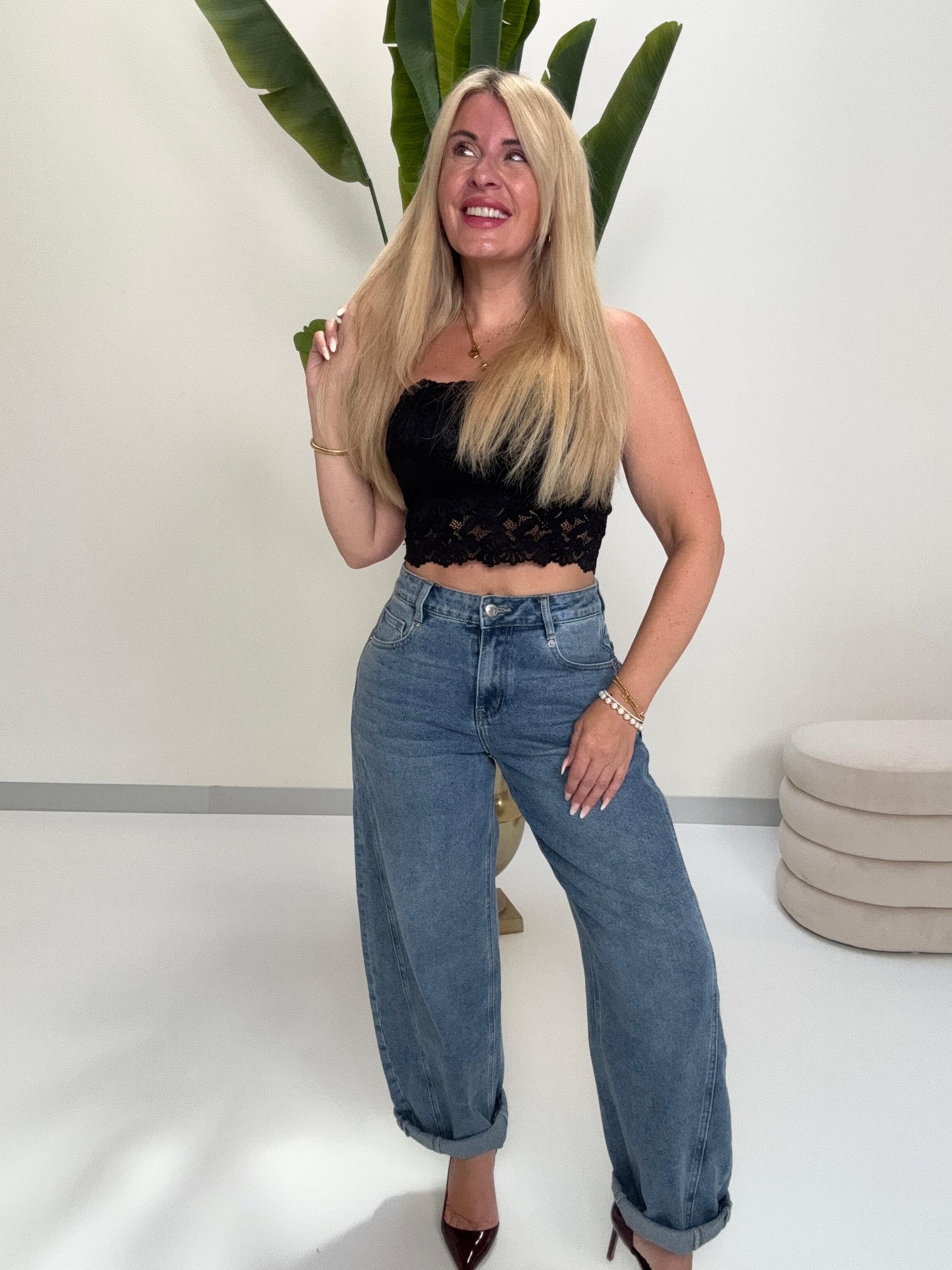 Stretch Barrel Jeans WOW mit seitlichen Details