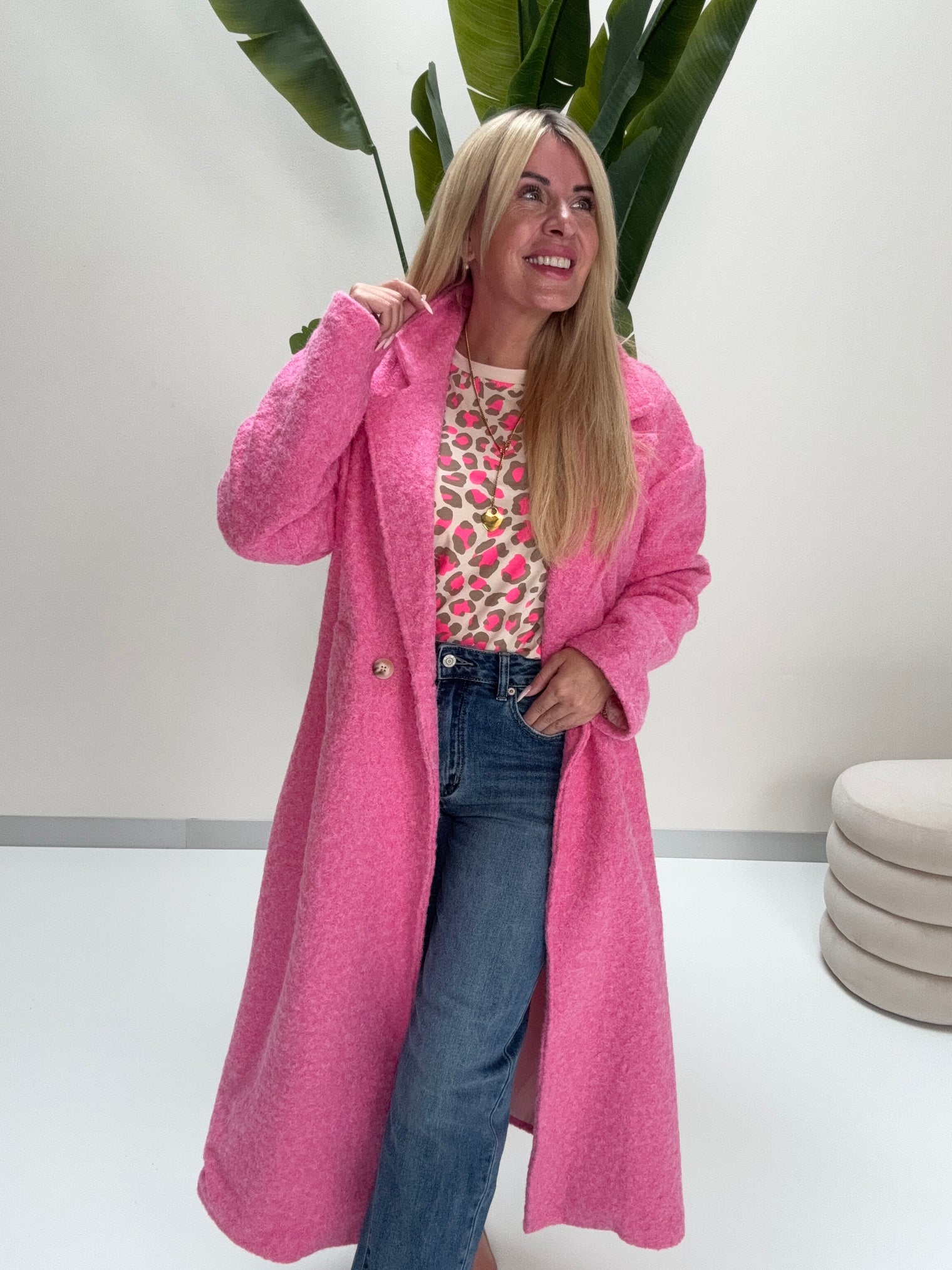 Oversize Mantel TRUST PINK mit seitlichen Taschen