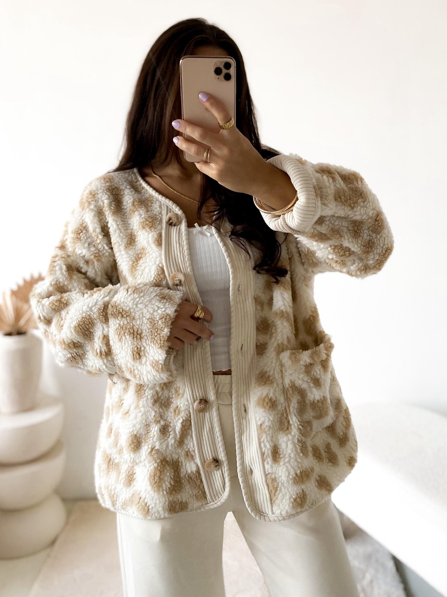 Teddyjacke Crema LOVELY LEO