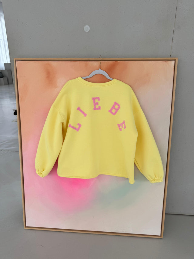 Sweater gelb LIEBE