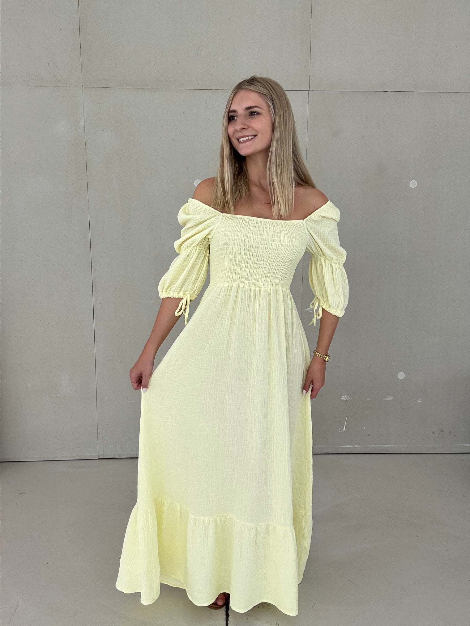 Kleid MYKONOS DREAM Buttermilk Lemon