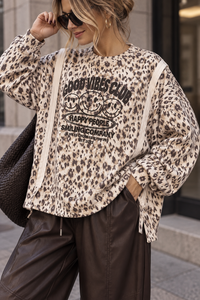 Butterstoff Sweater Good Vibes Club beige/chocolate REH