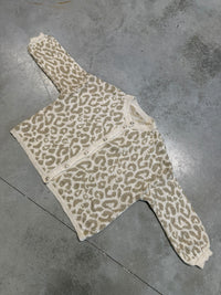 Strickjacke mit Knopfleiste LEO creme/beige