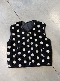 DOTS Weste Teddy schwarz/weiß