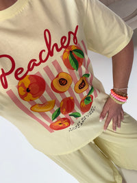 Statement Shirt PEACHES gelb