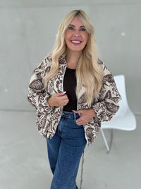 Bomberjacke FLOWER BOMB braun