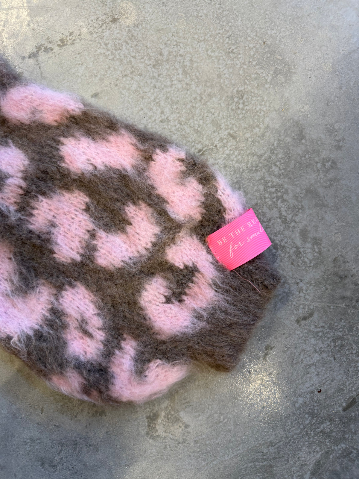 Strickjacke mit Knopfleiste taupe/rosa LEO
