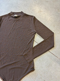 Mesh Body transparent SPARKLE MOMENT chocolate