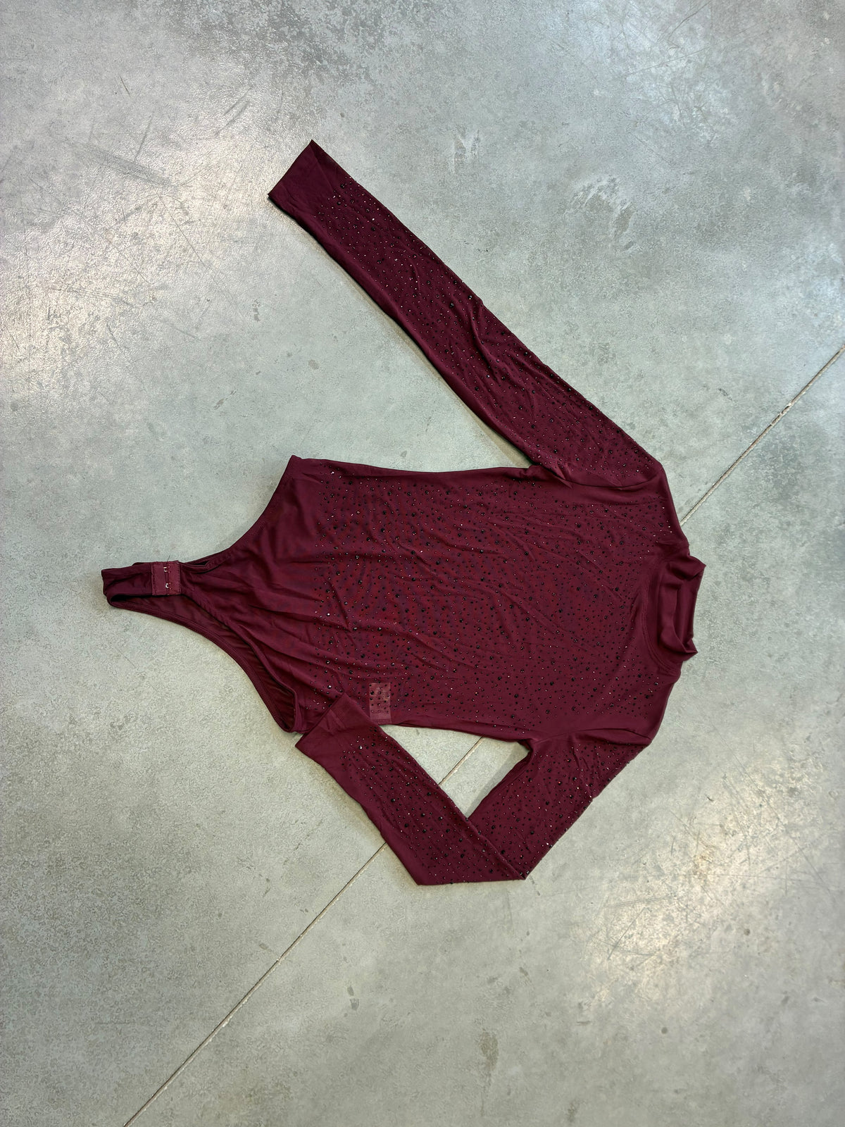 Mesh Body transparent SPARKLE MOMENT burgundy