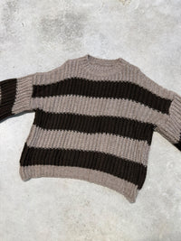 Strickpullover ONLY COZY VIBES taupe/chocolate