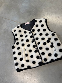 DOTS Weste Teddy weiß/schwarz