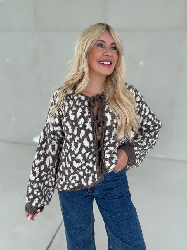 Strickjacke MOCHA MOUSSE LEO zum binden