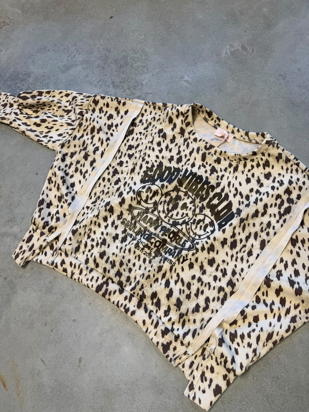 Butterstoff Sweater Good Vibes Club beige/chocolate REH