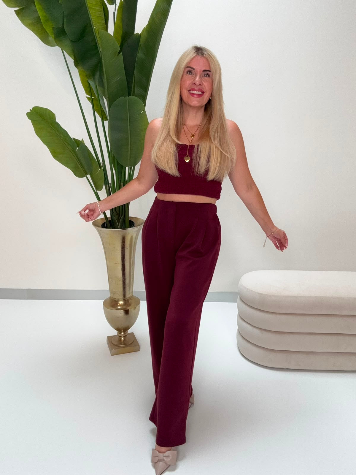 Butterstoff Hose CLASSY WOMAN burgundy