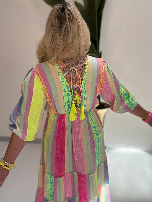 BOHO Kleid lang STYLE multi