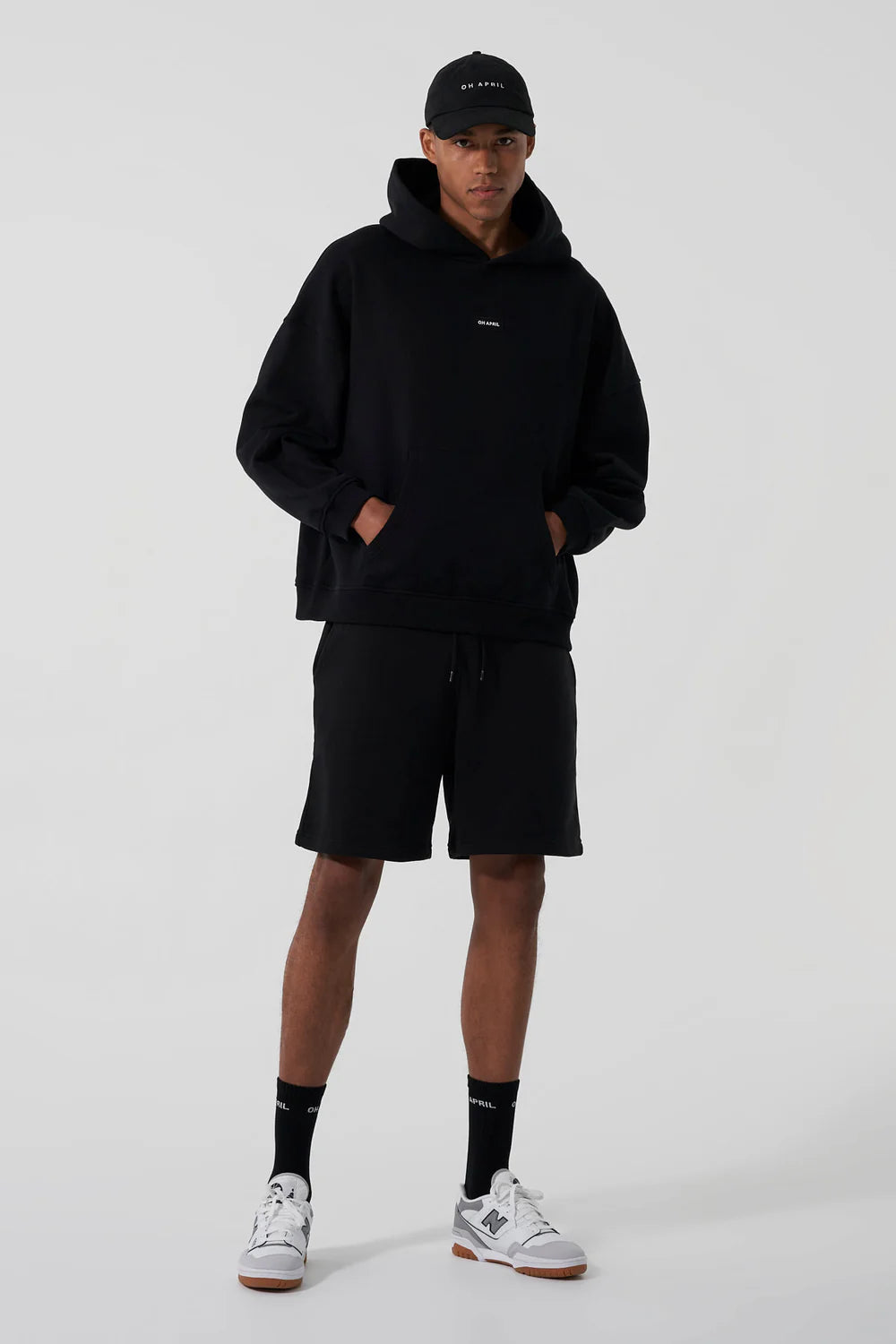 OH APRIL Boyfriend Hoodie black