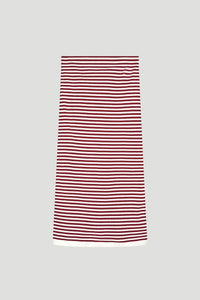 OH APRIL Lior Striped Skirt Cherrywood