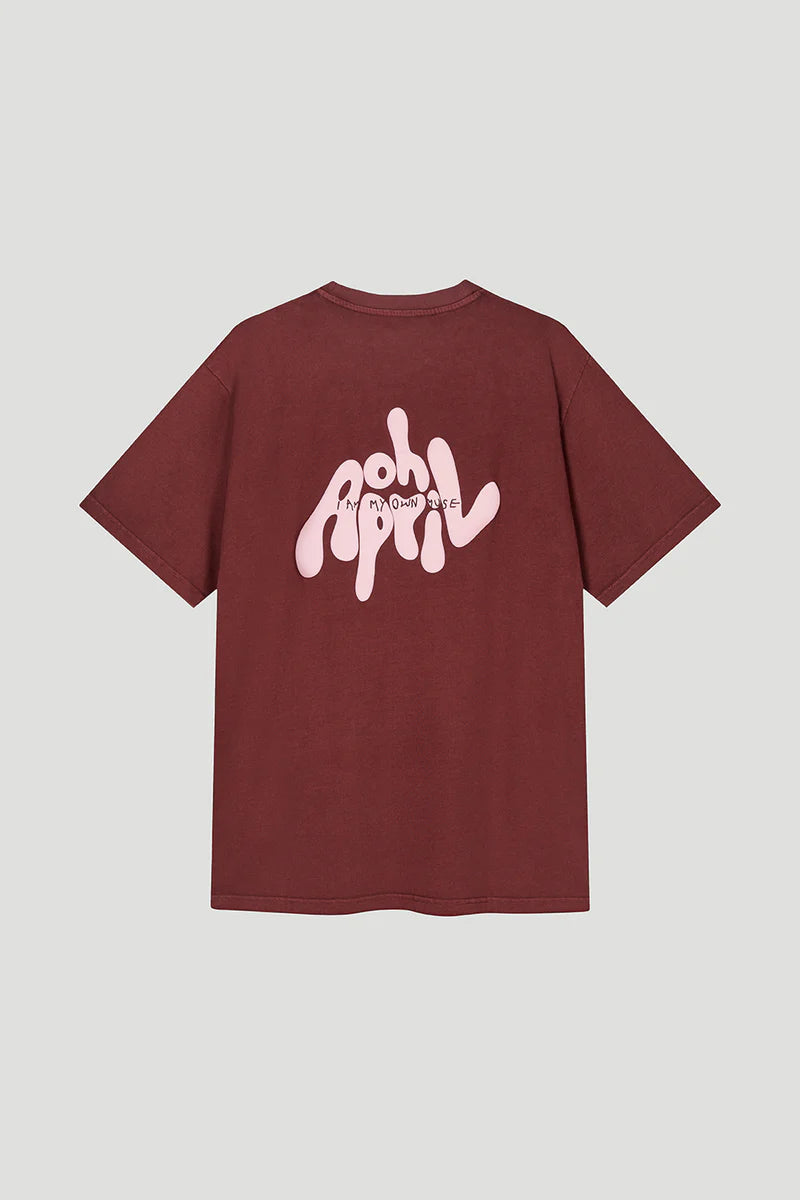 OH APRIL BF T-Shirt Muse Cherrywood