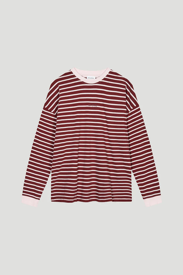 OH APRIL Venetia Striped Longsleeve Cherrywood