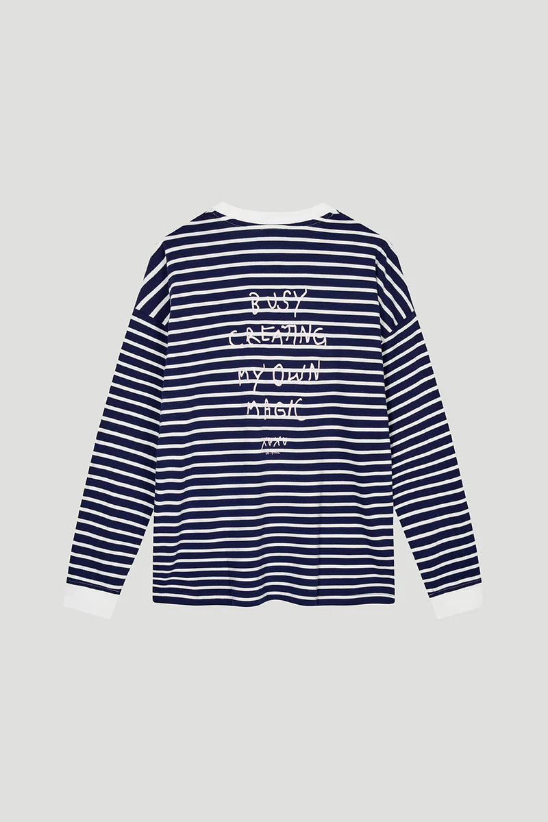 OH APRIL Venetia Striped Longsleeve Blackberry