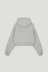 OH APRIL Rosina Zipper Sweater Light Grey Acid