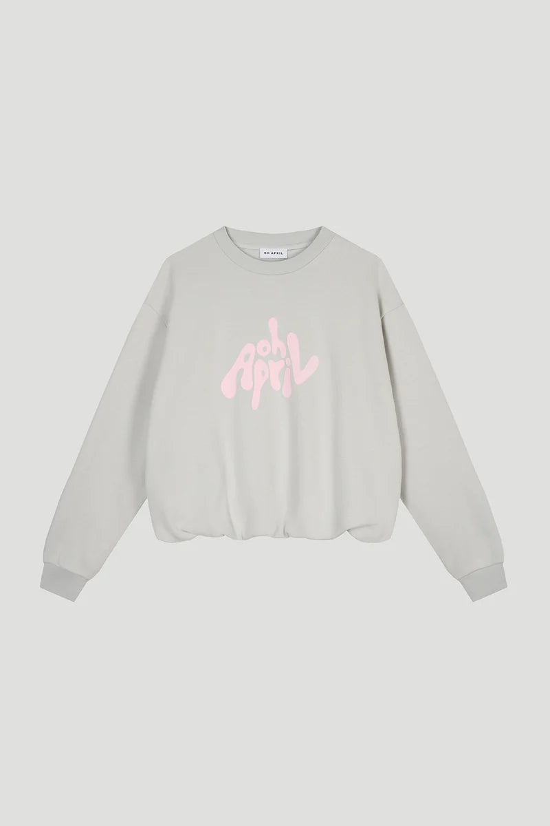 OH APRIL Zafira Balloon Sweatshirt Light Grey