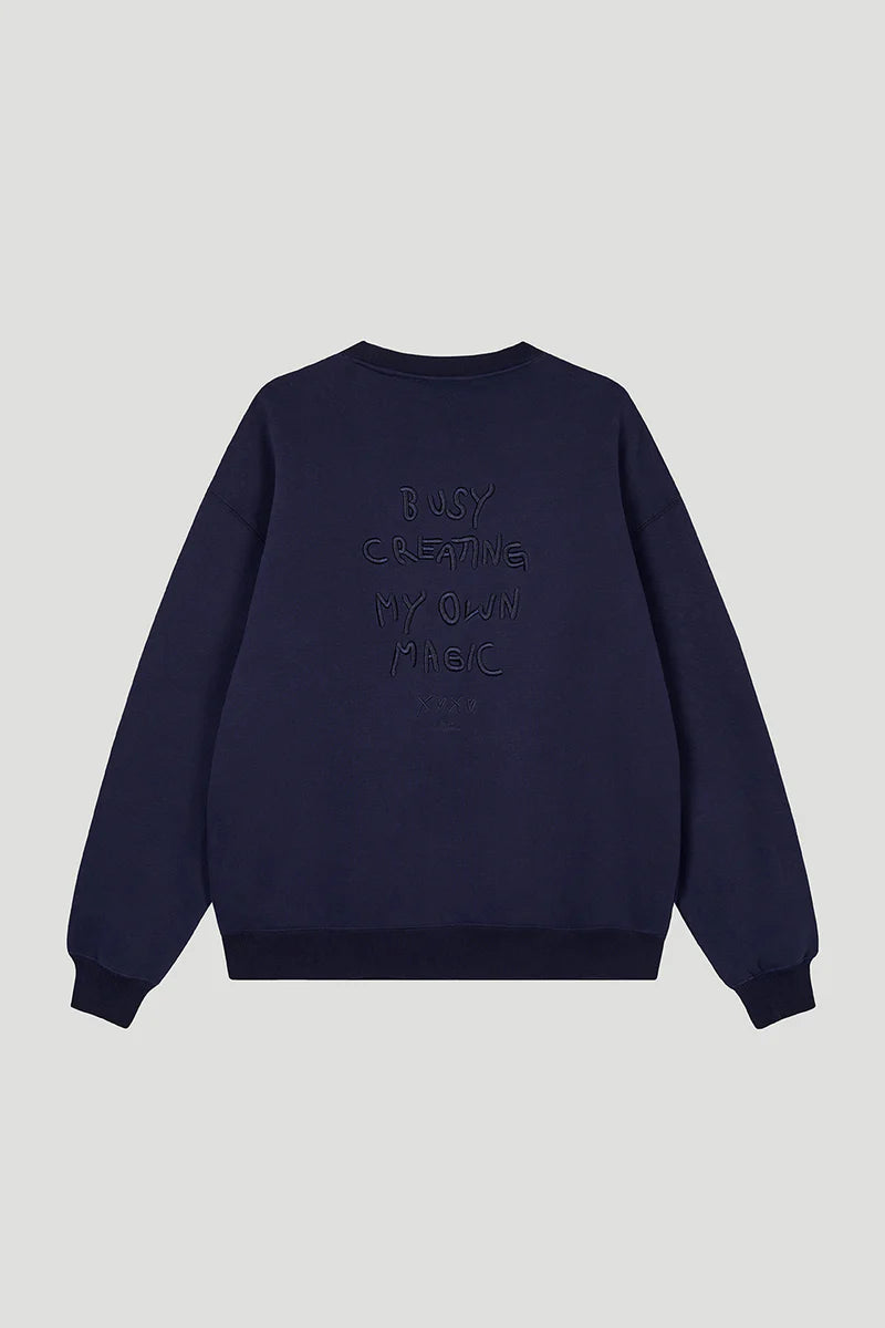 OH APRIL Oversized Sweater Magic Blackberry
