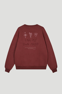 OH APRIL Oversized Sweater Muse Cherrywood