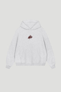 OH APRIL Boyfriend Hoodie Fluffy Grey Melange