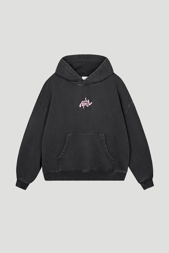 OH APRIL Boyfriend Hoodie Fluffy Dark Grey Acid