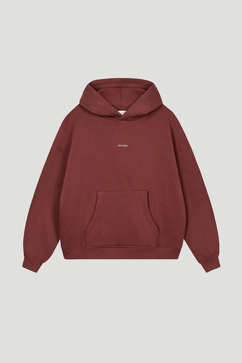 OH APRIL Boyfriend Hoodie Cherrywood