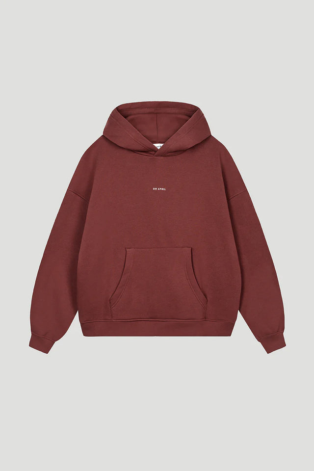 OH APRIL Boyfriend Hoodie Cherrywood