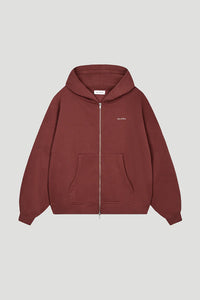 OH APRIL Zip Boyfriend Hoodie Cherrywood