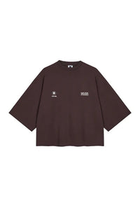 KARO KAUER T-SHIRT CROPPED BROWN