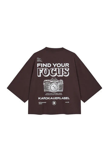 KARO KAUER T-SHIRT CROPPED BROWN