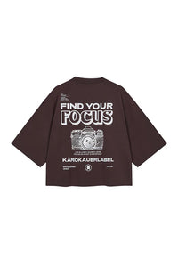 KARO KAUER T-SHIRT CROPPED BROWN