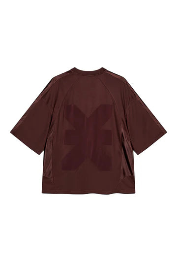 KARO KAUER JERSEY T-SHIRT CROPPED BROWN