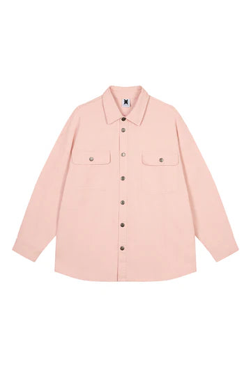 KARO KAUER DENIM OVERSHIRT ROSE
